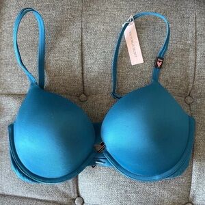 Victoria’s Secret VERY SEXY Teal Push Up Convertible Bra 32DD Evening Tide